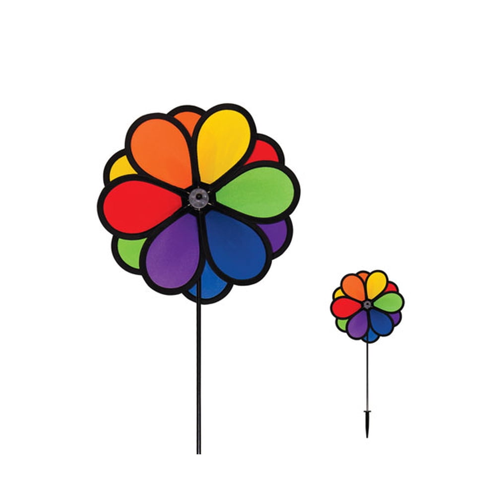 In The Breeze ITB2744 Double Flower 10 inch Ground Spinner Walmart