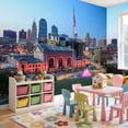 thumbnail image 6 of Wall Mural Peel and Stick Kansas City Skyline Union Station Dusk Self-Adhesive Wallpaper Removable Wall Decal Wall Sticker Home Decor for Living Room Bedroom 69"x96", 6 of 8