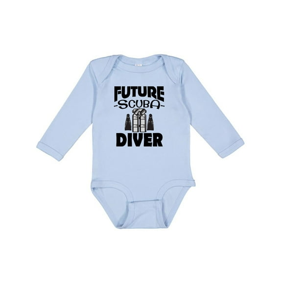Inktastic Future Scuba Diver Boys or Girls Long Sleeve Baby Bodysuit