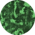 thumbnail image 1 of Ahgly Company Indoor Round Abstract Emerald Green Modern Area Rugs, 6' Round, 1 of 4