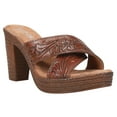 thumbnail image 2 of Roper Womens Mika Floral Embossed Espadrille Block Heel  Casual Shoes, 2 of 5