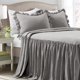thumbnail image 1 of Colcha de falda con volantes, gris oscuro, juego de 3 piezas, tamaño king Lush Decor 16T005011, 1 of 2