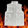thumbnail image 2 of Gyujnb Jackets for Men,Men's Autumn and Winter Leisure Warm Vest Solid Color Vest,Winter Coats for Men,Size:3XL, 2 of 5