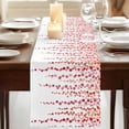 thumbnail image 3 of Table Runners 120 Inches Long Dress Scarves, Red Polka Dots Farmhouse Coffee/Dining/Kitchen Table Runner for Living Room, Vintage Abstract Art Watercolor 13x120 Inch, 3 of 9
