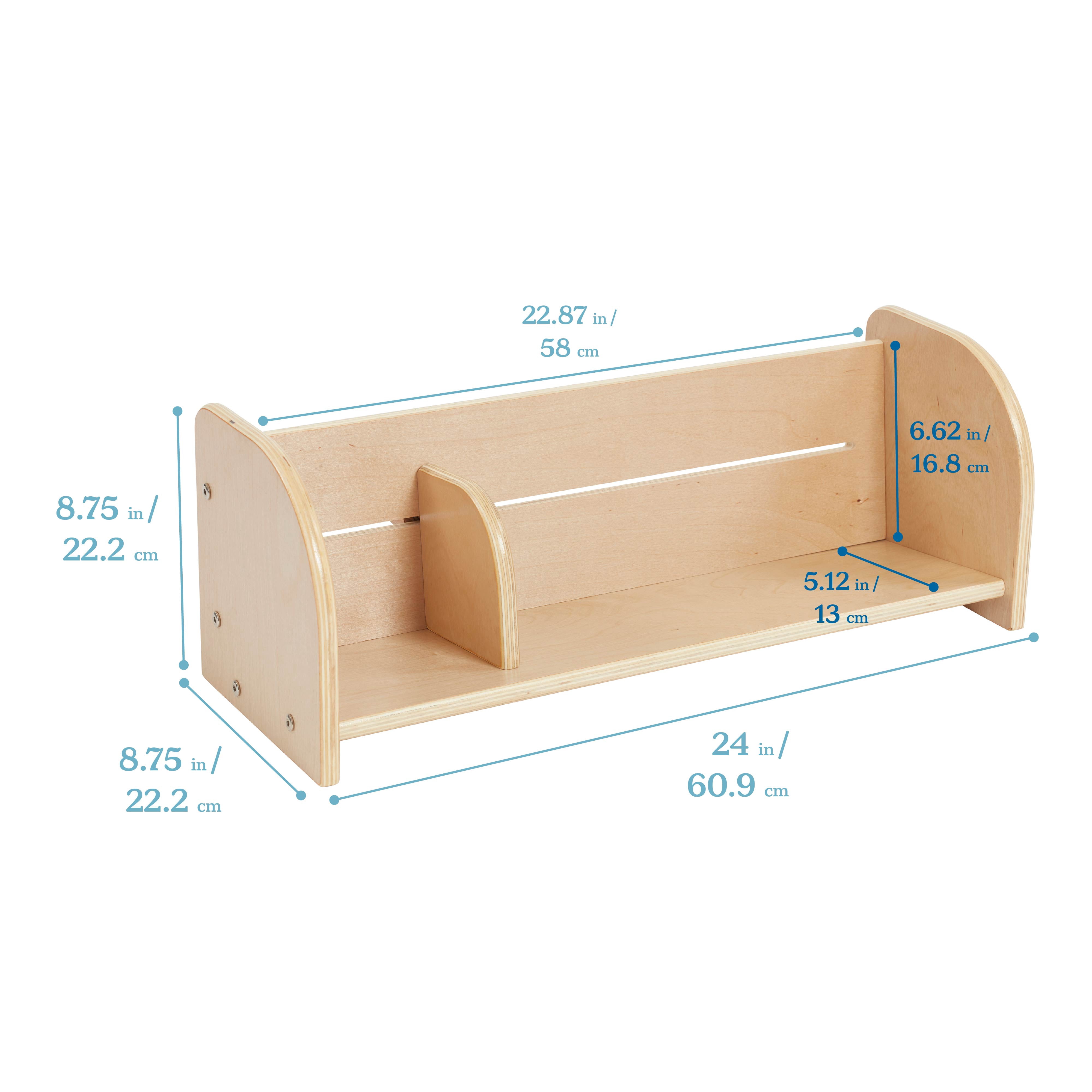ECR4Kids Adjustable Forward-Facing Tabletop Book Display, Children's Furniture, Natural