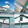 thumbnail image 4 of TRAMULL 6x8 ft Greenhouse for Outdoors, Polycarbonate Greenhouse with Roof Vent,Aluminum Large Walk-in Green House, 4 of 8