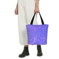 thumbnail image 5 of Salouo Purple Glitter for Shoppers Tote for Women Foldable Handbags with Big Capacity Casual One-Shoulder Shopping Bag Hobo Bags Fit for Office/Shopping/Park, 5 of 6