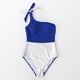 thumbnail image 5 of Gibobby Trajes de Natación para Mujer Traje de baño Bloque de baño Color Traje de mujer Bowknot Traje de baño de una pieza Hombro Un traje de baño Tankin(Azul,XL), 5 of 5