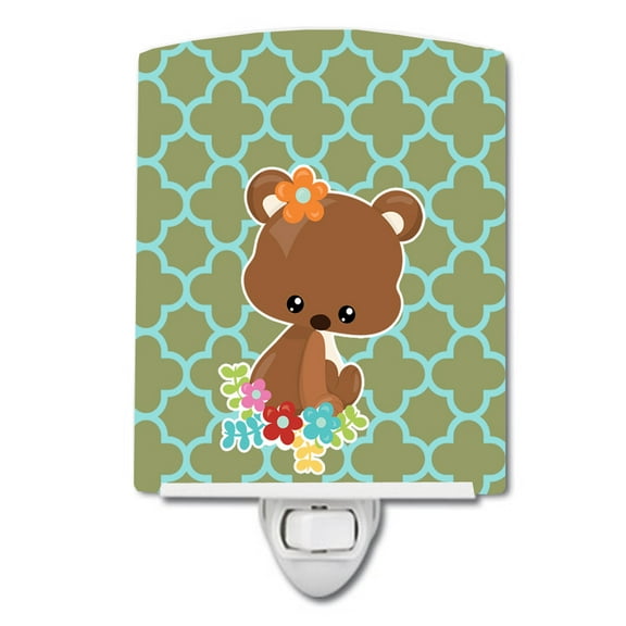 Caroline's Treasures BB6797CNL Baby Brown Bear Ceramic Night Light, 6x4x3", multicolor