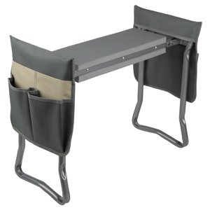 Pure Garden 2-in-1 Kneeler Stool with Tool Pouches