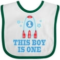 thumbnail image 3 of Inktastic 1st Birthday Boy Rocket Ship Boys Baby Bib, 3 of 4