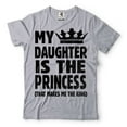 thumbnail image 5 of My Daughter Is The Princess Shirt Funny Dad Shirt Fathers Day Tee Father Gifts Dad of Daughter Tee (Small Navy Blue), 5 of 6