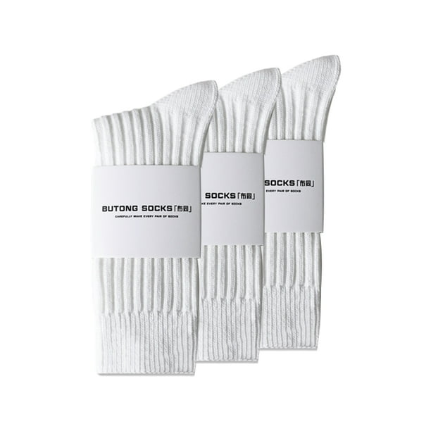 Guardurnaity 3 pares de calcetines de invierno para mujer, calcetines artesanales exquisitos de tela transpirable, calcetines de lana para mujer de Medias blanco