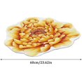 thumbnail image 2 of Floral Area Rugs Peony Flower Shape Area Rugs Non-Slip Rugs Floral Shaggy Carpet Bath Mat for Dorm Preppy Room Decor, Orange, 2'x2', 2 of 7