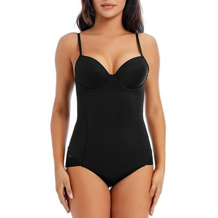 

HIMIWAY Shapewear for Women Tummy Control Shapewear One-piece Shapewear Full-body Strengthening Version of Corset Slim Body Beautiful Underwear Shapeshape Tight Closed Crotch Black A L