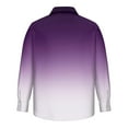 thumbnail image 5 of Lumtrix Mens Tie Dye Shirt Long Sleeve Dress Shirt Work Casual Slim-Fit Formal Dress Shirt Business Casual Button Down Shirts Light Purple XL, 5 of 5