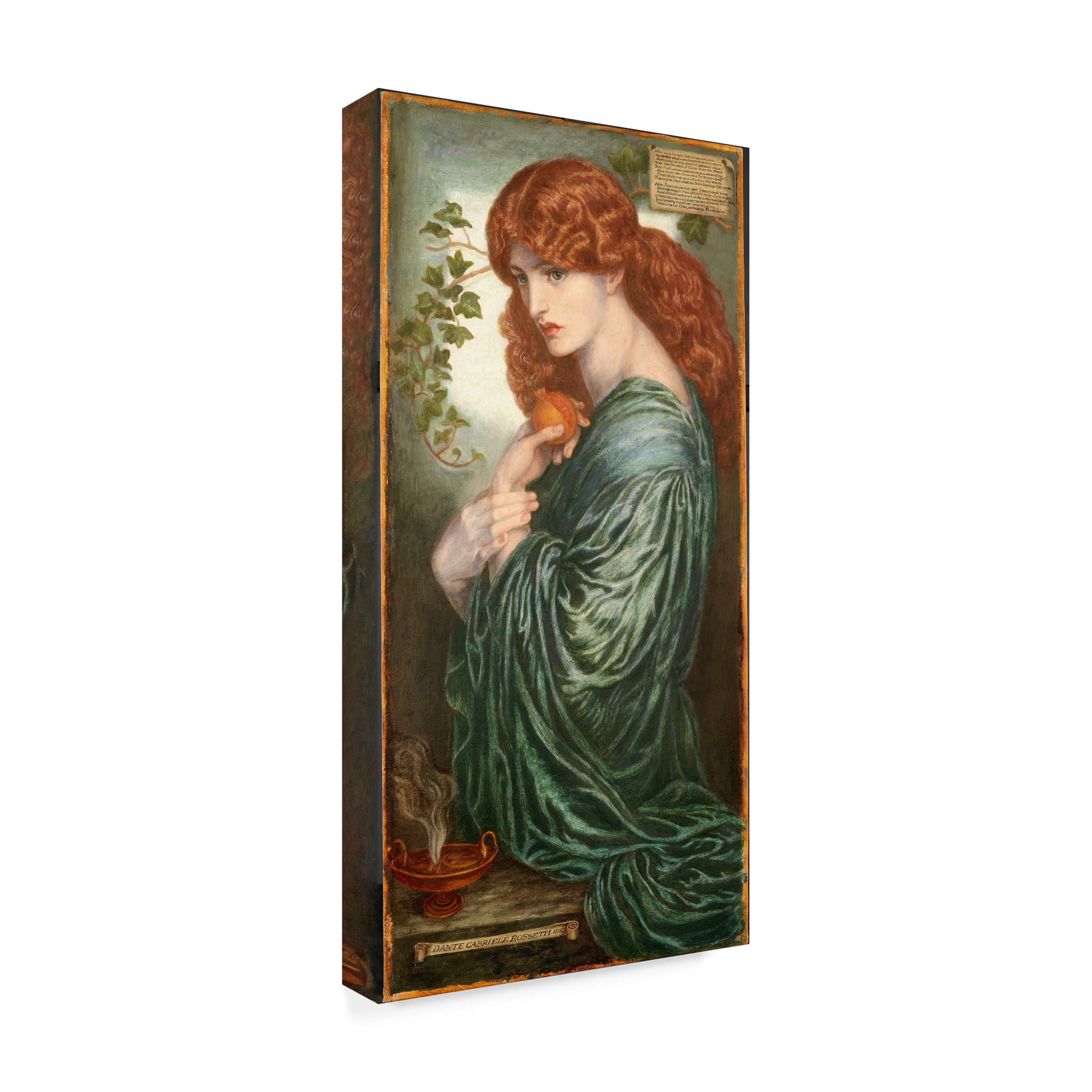 Trademark Fine Art Rossetti Proserpine Canvas Wall Art - 24x47