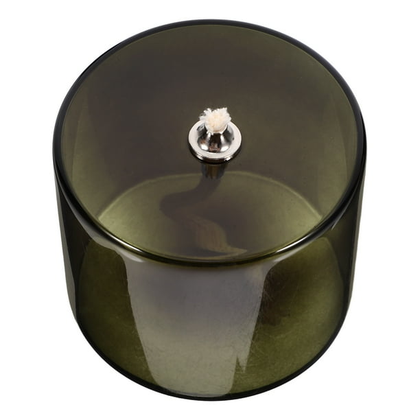 Lámpara de aceite de vidrio creativa Lámpara de aceite Lámpara de aceite de vidrio Iluminación de emergencia Lámpara de mantequilla Portavelas de aceite de vidrio plano Decoración del hogar M