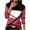 Hot Pink, variant on Pincandy Tops for Women Fall 2025 Color Block Floral Printed Casual Sweatshirts Loose Fashion Round Neck Comfy Pullover Shirts