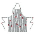 thumbnail image 2 of Gray Christmas Cardinal Bird Apron-Garden Aprons for Women with Pockets-Cotton Linen Waterproof Kitchen Cooking Gardening Aprons Adjustable for Kitchen,Cooking,BBQ and Salon 32"x27", 2 of 7