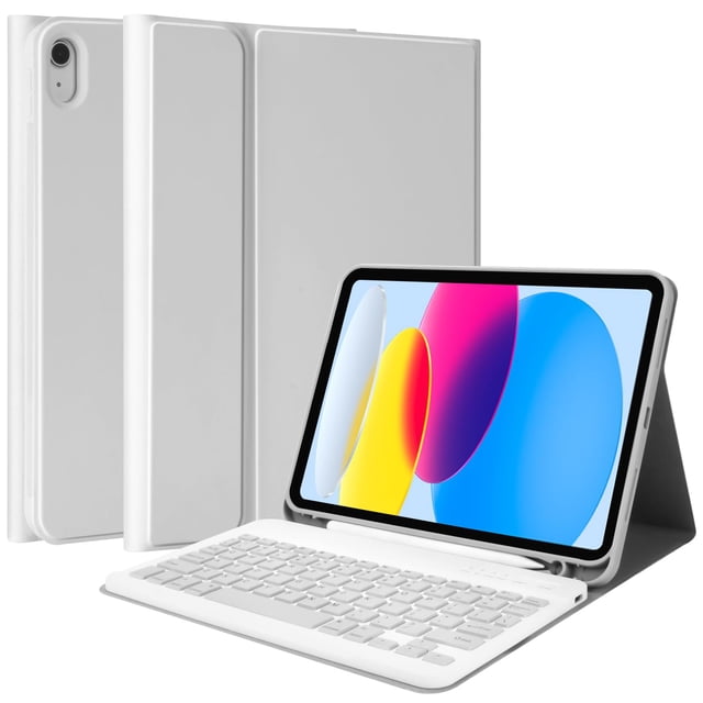 Funda con teclado MMK para iPad 11.ª y 10.ª generación con Bluetooth, color gris