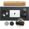 thumbnail image 1 of Nordik Large Felt Desk Mat - Charcoal - 89 X 43 Cm - Full Desk Keyboard Mat - Computer Desk Mat for Keyboard and Mouse Pad - Desktop Mat - Large Desk Mat - Felt Desk Pad, 1 of 7