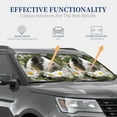 thumbnail image 3 of Kdxio Daisy Guinea Pig Print 2-Piece Sun Shade Front Windshield - Foldable Car Front Window Sunshades for Most Sedans SUV Truck, 3 of 6