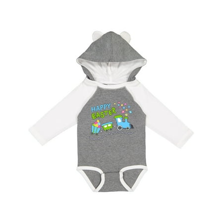 

Inktastic Happy Easter Train Gift Baby Boy or Baby Girl Long Sleeve Bodysuit