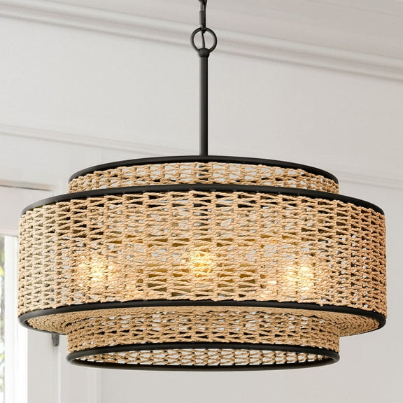 Luxury Modern Rustic Pendant, Matte Black, UQL5018