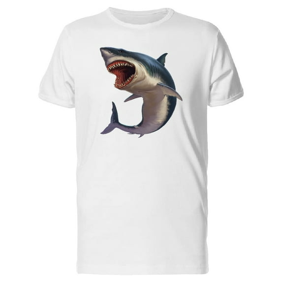 Great White Shark Painting Tee Men's -Image by Shutterstock