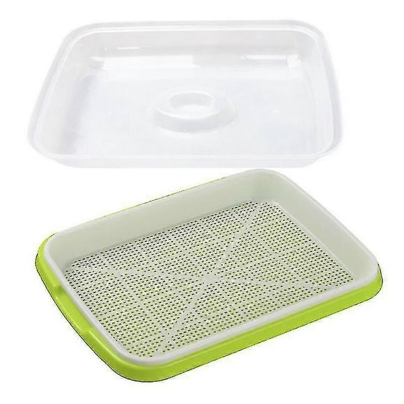 Set Sprouting Set Soil-free Sprouter Tray With Lid Hydroponics Germination Tray For Wheatgrass Soybean Mung--