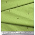 thumbnail image 3 of Soimoi Green Heavy Satin Fabric Lady Finger & Dots Print Fabric by Yard 54 Inch Wide, 3 of 5