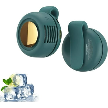 Small Clip Fan, Portable Silent Mini Bladeless Fan Clip On, 3 Speeds Clip-on Fans for Shirt, Mini Whirlwind Fans for Waist Clips (Green)