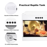 Tempered Glass Reptile Habitat 39x16x16, Ventilation Terrarium Tank, Breeding Enclosure for Geckos Tortoises(No Temperature Control)