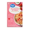 Great Value Strawberries & Cream Instant Oatmeal, 1.23 oz, 10 Packets
