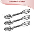 thumbnail image 3 of Smarty 11.25 Silver Disposable Plastic Serving Salad Scissor Tongs 50ct, 3 of 6