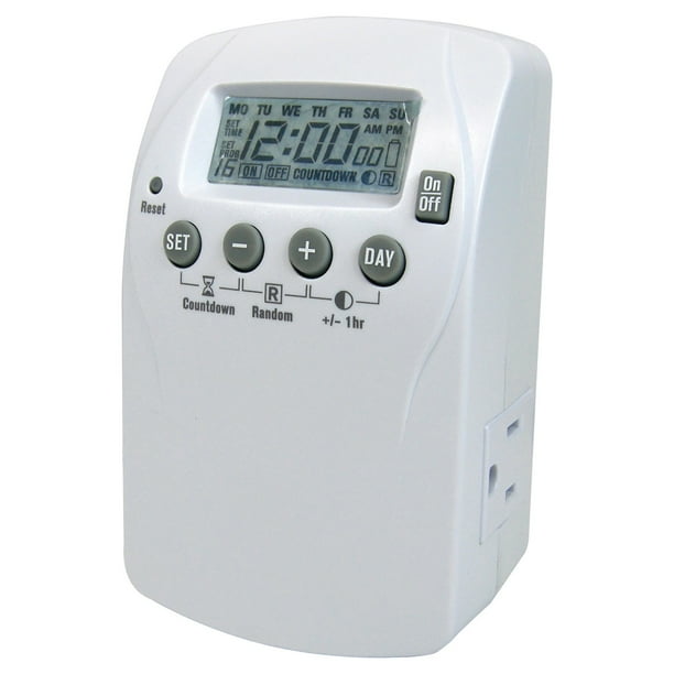 Prime TNDHD002 2Outlet ExtraHeavyDuty 7Day Digital Indoor Timer