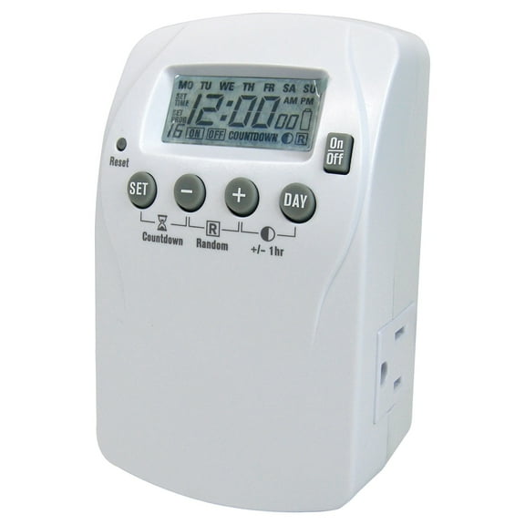 Prime TNDHD002 2-Outlet Extra-Heavy-Duty 7-Day Digital Indoor Timer