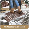 thumbnail image 6 of PABUBE Outdoor Doormat ,Durable Interlocking Welcome Mat, Dirt Trapper Rubber Mat and Non-Slip Low Pile Doormat for Entry Rug,Brown, 17" x 30", 6 of 11