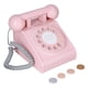 thumbnail image 2 of Teléfono de escritorio retro rosa, juguete telefónico de simulación para niños, juguete telefónico de simulación, juguetes telefónicos antiguos, artesanía excepcional, 2 of 8