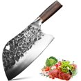 thumbnail image 1 of Forged Serbian Chefs Knife - Cleaver Butcher Outdoor Meat Cutting Knife - Razor Sharp High Carbon Steel for Camping and Kitchen, 1 of 6
