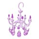 thumbnail image 4 of Tendedero colgante con forma de candelabro con 8 pinzas para secar ropa interior y calcetines. Púrpura, 4 of 9