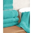 thumbnail image 3 of Cotton Paradise 100% Cotton Turkish 4 Piece Hand Towel Set, Soft Absorbent Face Towels Clearance Set, Turquoise Blue, 3 of 6