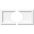thumbnail image 1 of Ekena Millwork CMP20X10RE2-07000 7 in. ID x 7 in. Rectangle Architectural Grade Médaillon de Plafond Contemporain PVC - 2 Pièces, 1 of 7