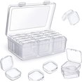 thumbnail image 1 of Zshan Small storage box with lid, plastic transparent box, jewelry, small beads storage box, classification box, 1 large storage box, 14 small storage boxes, 1 of 4
