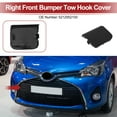 thumbnail image 2 of Tapa del gancho de remolque delantero derecho para Toyota Yaris 2012-2014, tapa del gancho de remolque del parachoques No.5212952100, plástico sin pintar, 1 pieza, 2 of 6