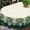 Green-flowers, variant on St. Patricks Day Tablecloth Waterproof Irish Shamrock Table Cloths, Four Leaf Clover Table Cover for St Patricks Day Indoor Outdoor Decorations-70 * 70" Round