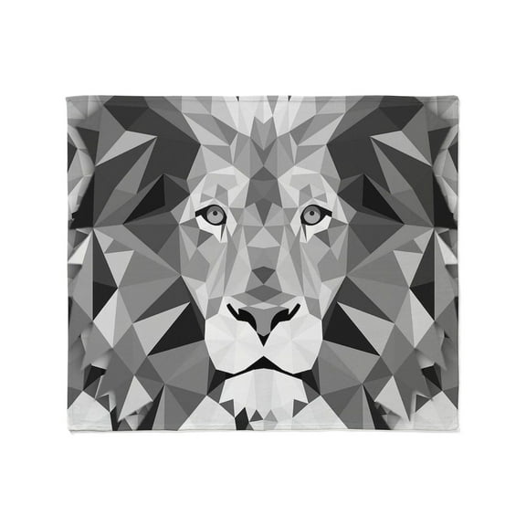 CafePress - Gray Lion Throw Blanket - Soft Fleece Throw Blanket, 50"x60" for All Ages