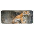 thumbnail image 1 of Zoo Kitchen Mat, Bengal Tiger Feline Predator Aggressive Hunter Carnivore Africa Safari, Plush Decorative Kitchen Mat with Non Slip Backing, 47" X 19", Pale Brown Black White, by Ambesonne, 1 of 1