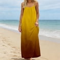 thumbnail image 4 of BOOMNY Women's Backless Cami Dress Spaghetti Strap Cami Lounge House Dresses Gradient Color Flowy Beach Summer Maxi Sundress, 4 of 5